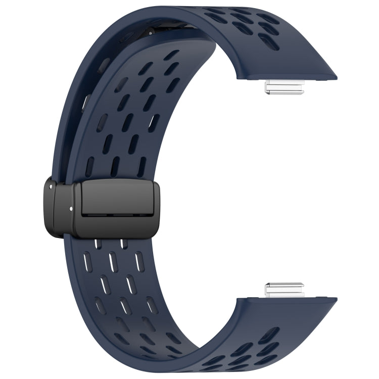 For Huawei Watch Fit4 / Fit4 Pro / Fit3 Folding Magnetic Buckle Silicone Watch Band