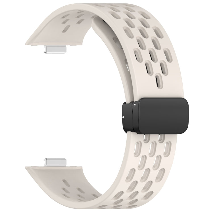 For Huawei Watch Fit4 / Fit4 Pro / Fit3 Folding Magnetic Buckle Silicone Watch Band