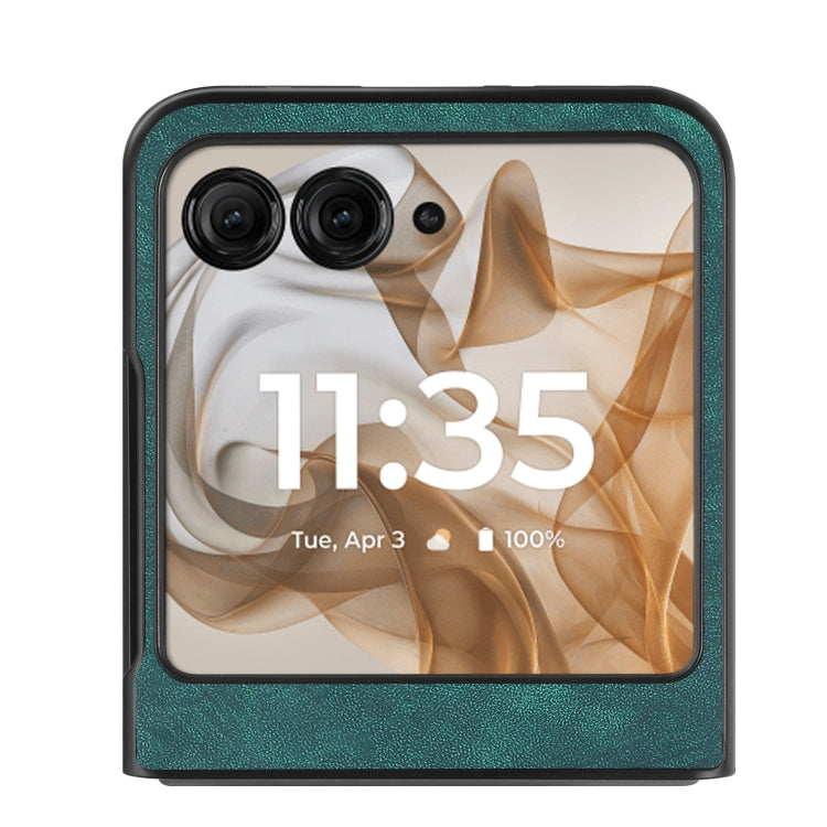 For Motorola Razr 50 Vintage Leather PC Back Cover Phone Case
