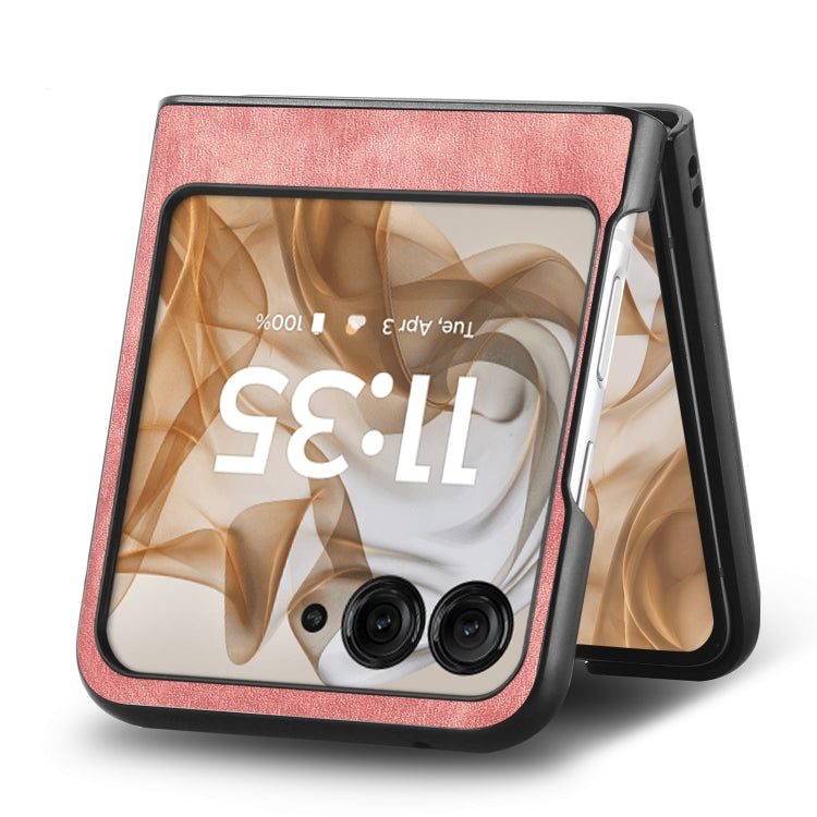 For Motorola Razr 50 Vintage Leather PC Back Cover Phone Case