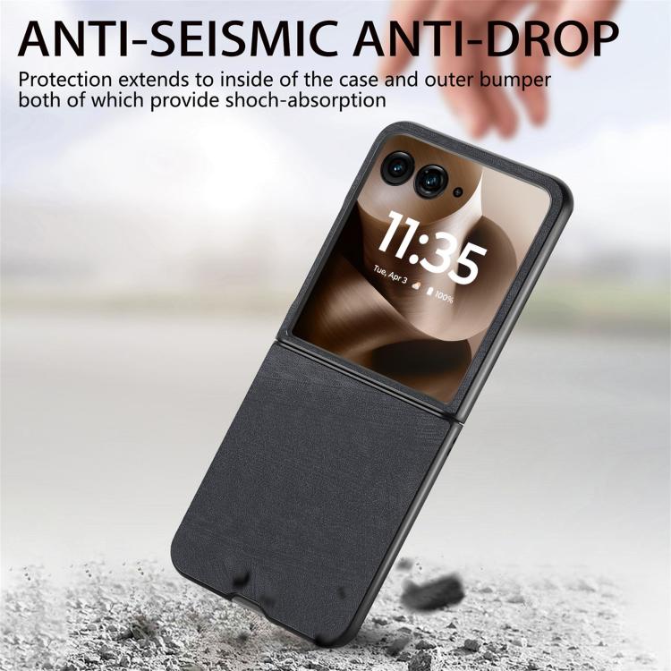 For Motorola Razr 60 Vintage Leather PC Back Cover Phone Case