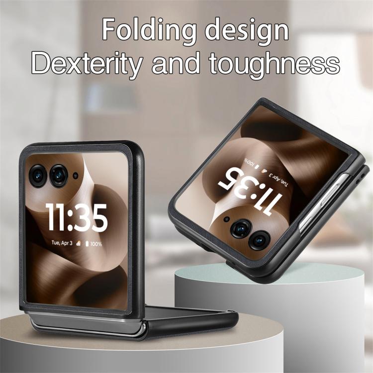 For Motorola Razr 60 Vintage Leather PC Back Cover Phone Case