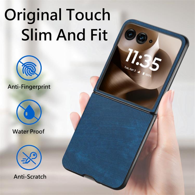 For Motorola Razr 60 Vintage Leather PC Back Cover Phone Case