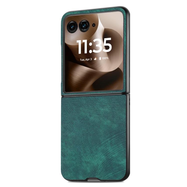 For Motorola Razr 60 Vintage Leather PC Back Cover Phone Case