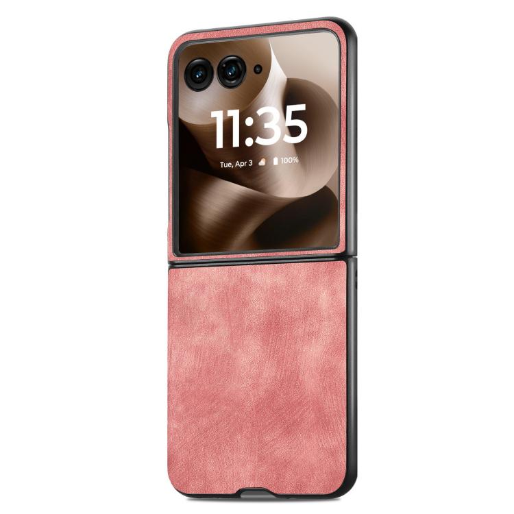 For Motorola Razr 60 Vintage Leather PC Back Cover Phone Case