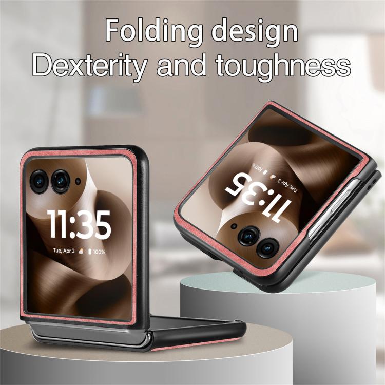 For Motorola Razr 60 Vintage Leather PC Back Cover Phone Case