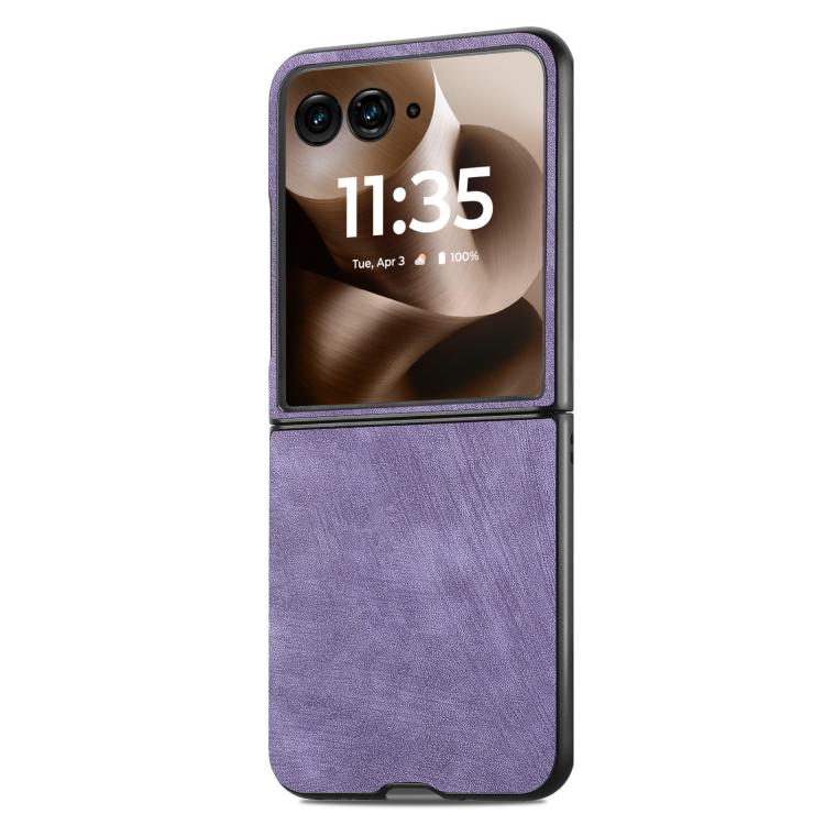For Motorola Razr 60 Vintage Leather PC Back Cover Phone Case