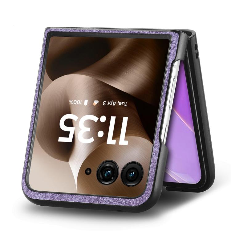 For Motorola Razr 60 Vintage Leather PC Back Cover Phone Case