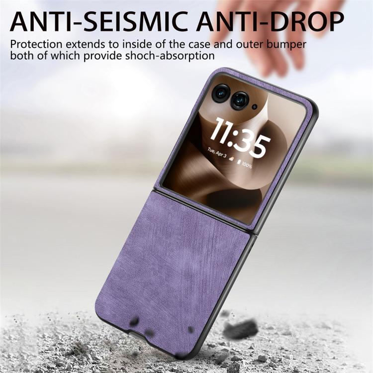 For Motorola Razr 60 Ultra Vintage Leather PC Back Cover Phone Case