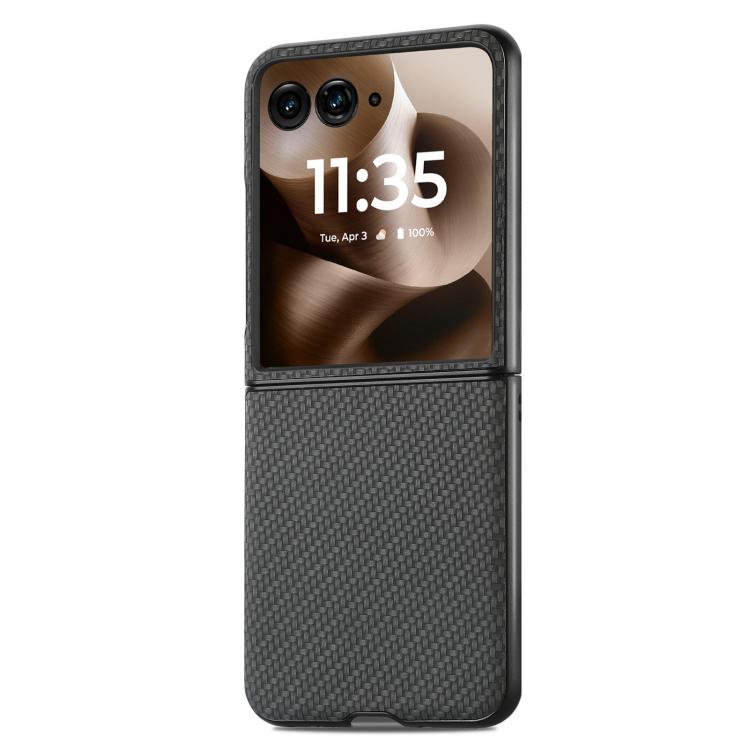 For Motorola Razr 60 Carbon Fiber Texture Leather Back Phone Case