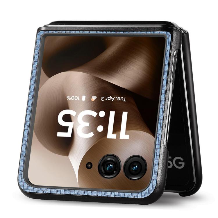 For Motorola Razr 60 Carbon Fiber Texture Leather Back Phone Case