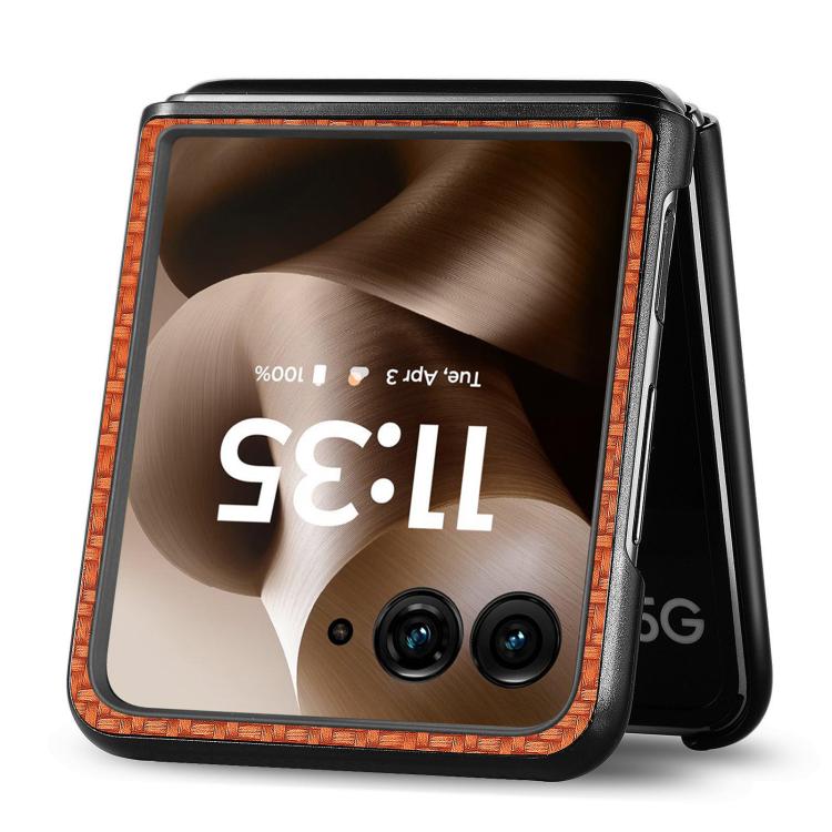 For Motorola Razr 60 Carbon Fiber Texture Leather Back Phone Case