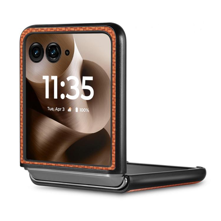 For Motorola Razr 60 Carbon Fiber Texture Leather Back Phone Case