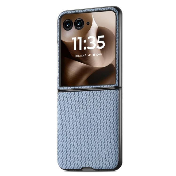For Motorola Razr 60 Ultra Carbon Fiber Texture Leather Back Phone Case