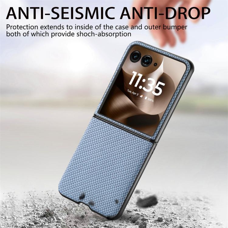 For Motorola Razr 60 Ultra Carbon Fiber Texture Leather Back Phone Case