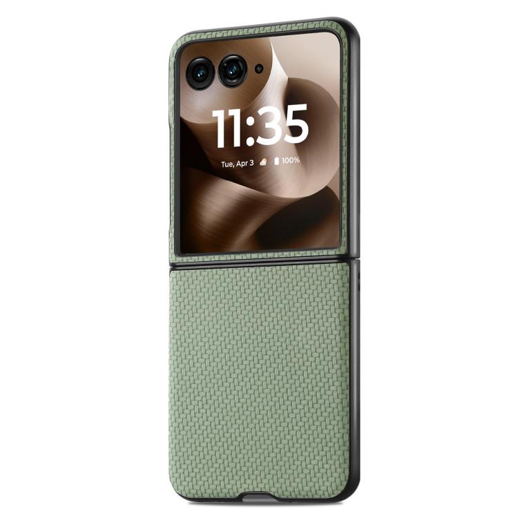 For Motorola Razr 60 Ultra Carbon Fiber Texture Leather Back Phone Case