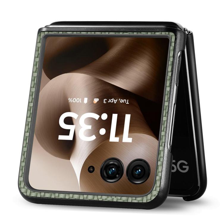 For Motorola Razr 60 Ultra Carbon Fiber Texture Leather Back Phone Case
