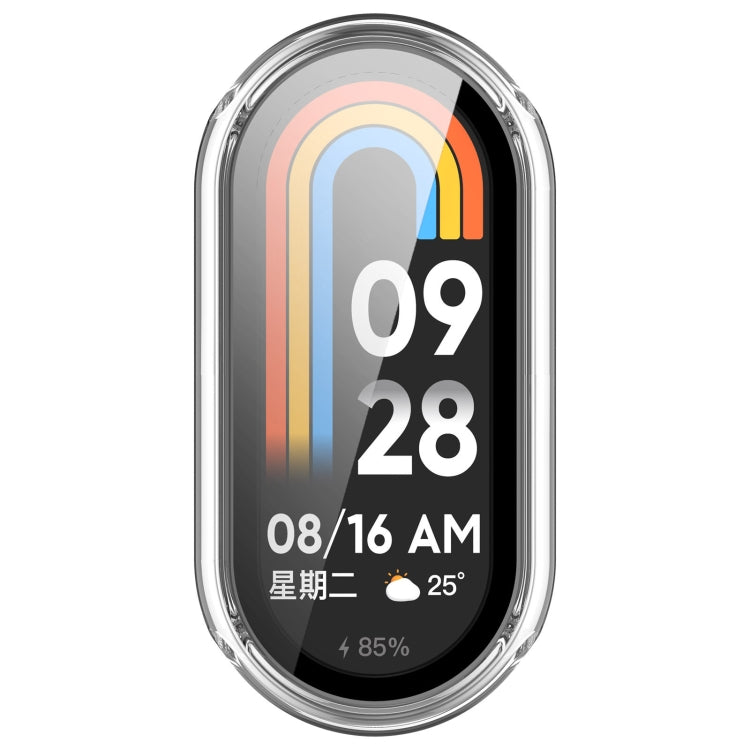 For Xiaomi Smart Band 9 PC + Tempered Film Integrated Smooth Surface Watch Protective Case