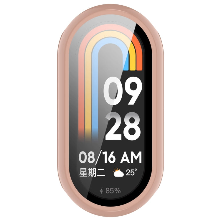 For Xiaomi Smart Band 9 PC + Tempered Film Integrated Smooth Surface Watch Protective Case