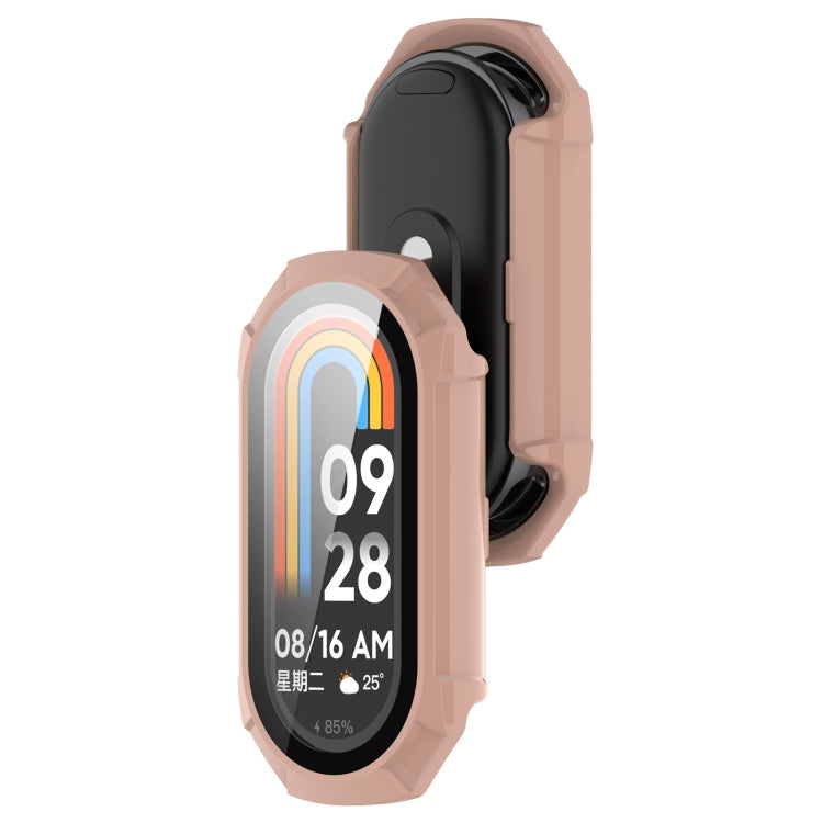 For Xiaomi Smart Band 9 PC + Tempered Film Integrated Armour Surface Watch Protective Case