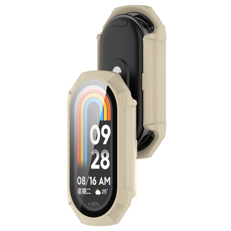 For Xiaomi Smart Band 9 PC + Tempered Film Integrated Armour Surface Watch Protective Case
