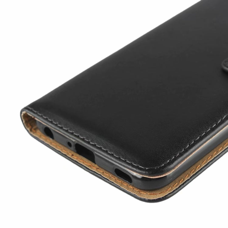 Leather Horizontal Flip Holster for LG V40 ThinQ , with Magnetic Clasp and Bracket and Card Slot and Wallet(Black)