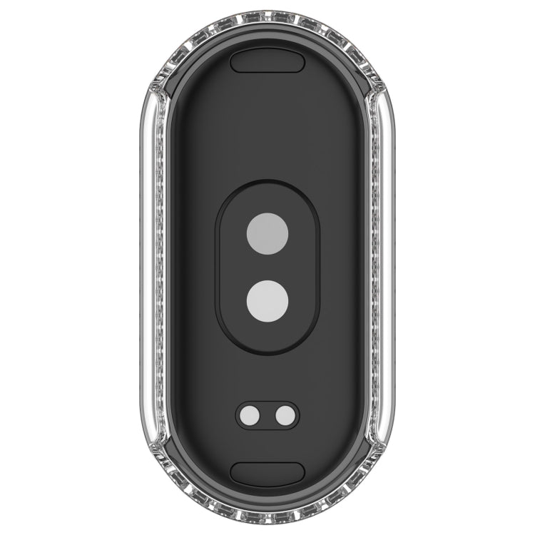 For Xiaomi Smart Band 9 NFC Diamond Half Coverage Hollow PC Watch Protective Case