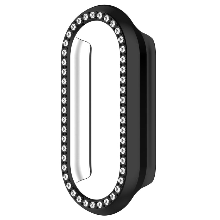 For Xiaomi Smart Band 9 NFC Diamond Half Coverage Hollow PC Watch Protective Case