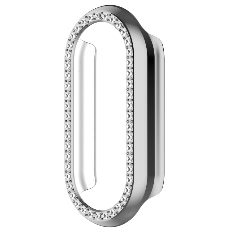 For Xiaomi Smart Band 9 NFC Diamond Half Coverage Hollow PC Watch Protective Case