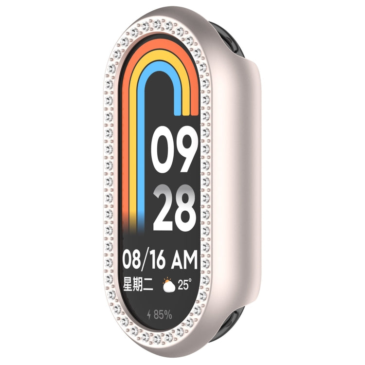 For Xiaomi Smart Band 9 NFC Diamond Half Coverage Hollow PC Watch Protective Case