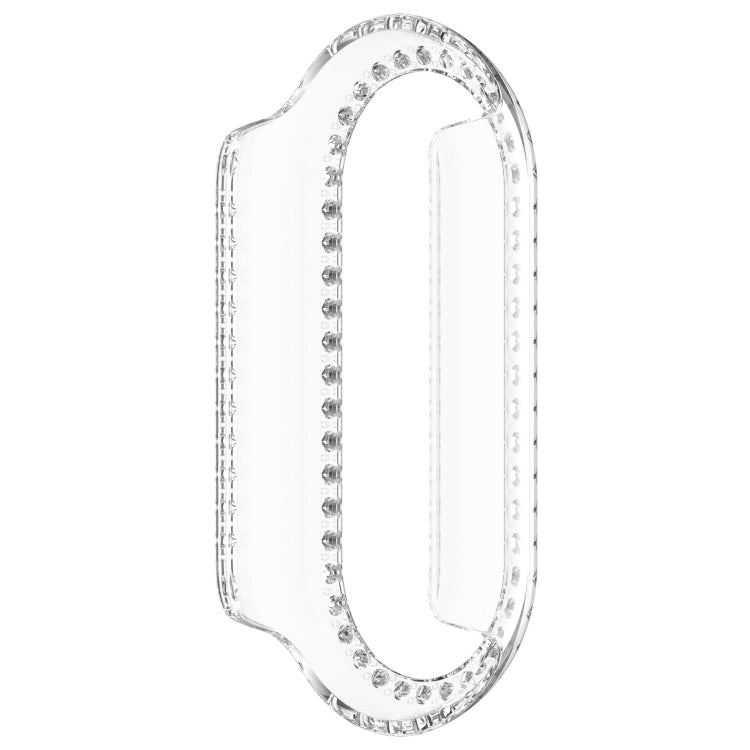 For Xiaomi Smart Band 9 Diamond Half Coverage Hollow PC Watch Protective Case