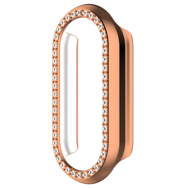 For Xiaomi Smart Band 9 Diamond Half Coverage Hollow PC Watch Protective Case