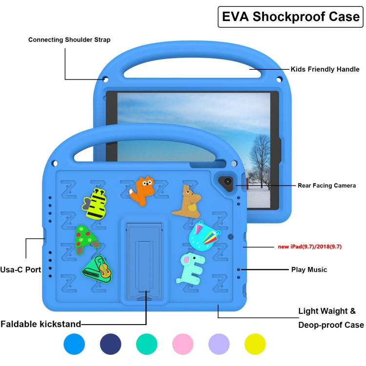 For iPad Air 2 / Air / 9.7 2018 Cartoon Sparrow EVA Shockproof Tablet Case