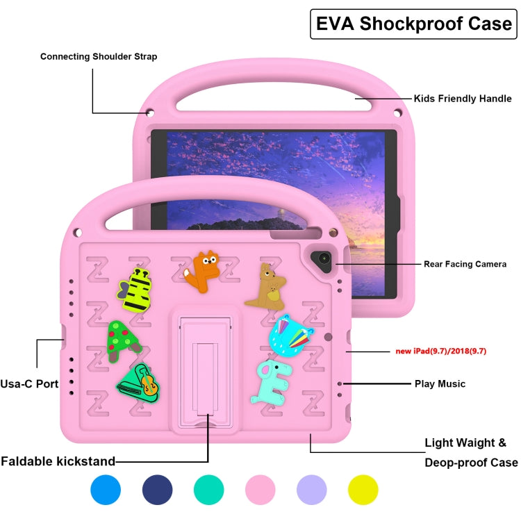 For iPad Air 2 / Air / 9.7 2018 Cartoon Sparrow EVA Shockproof Tablet Case