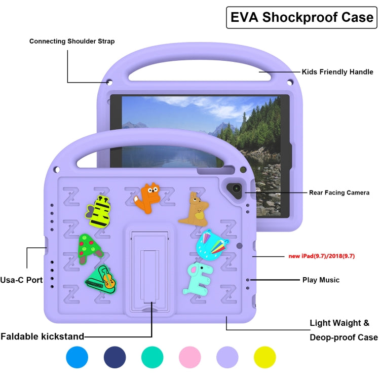 For iPad Air 2 / Air / 9.7 2018 Cartoon Sparrow EVA Shockproof Tablet Case