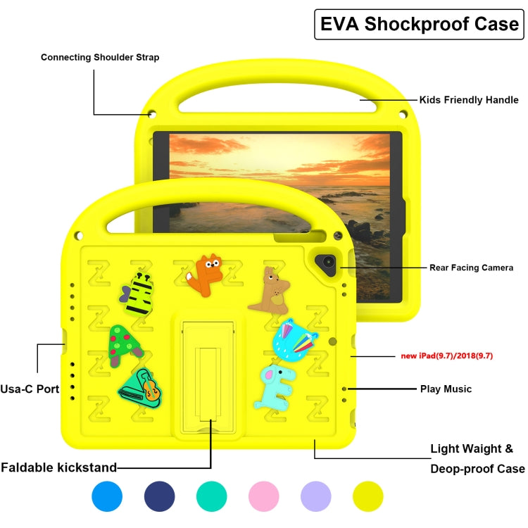 For iPad Air 2 / Air / 9.7 2018 Cartoon Sparrow EVA Shockproof Tablet Case