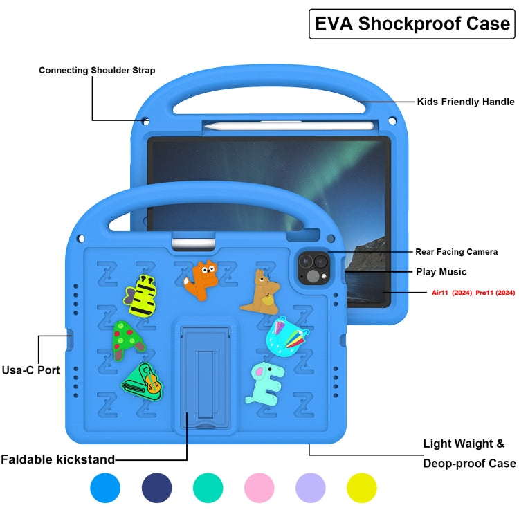 For iPad Pro 11 2025 / 2024 Cartoon Sparrow EVA Shockproof Tablet Case