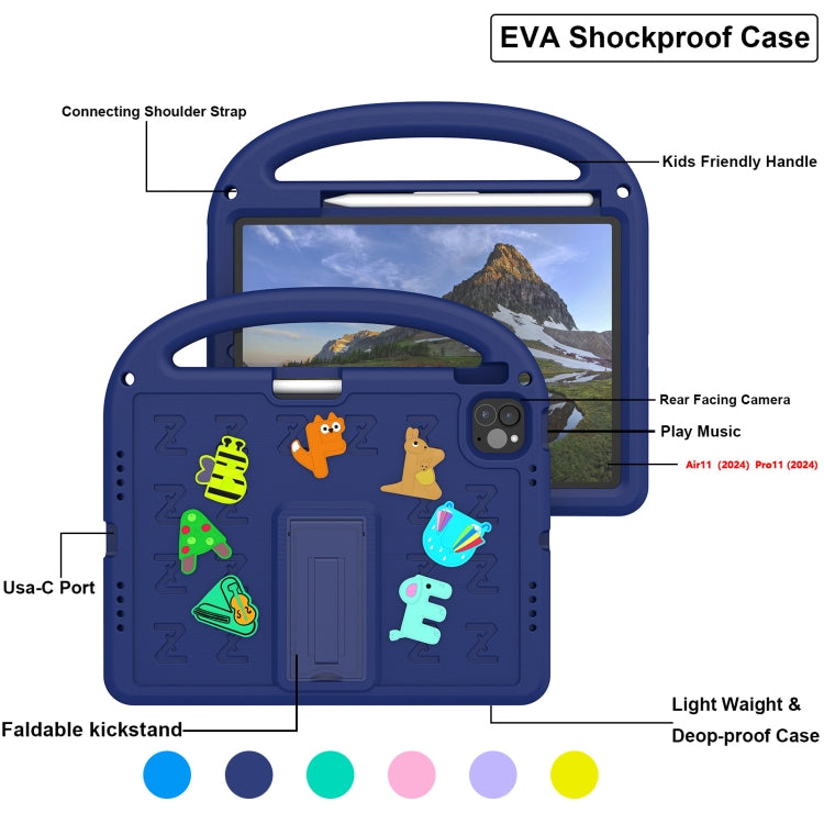 For iPad Pro 11 2025 / 2024 Cartoon Sparrow EVA Shockproof Tablet Case
