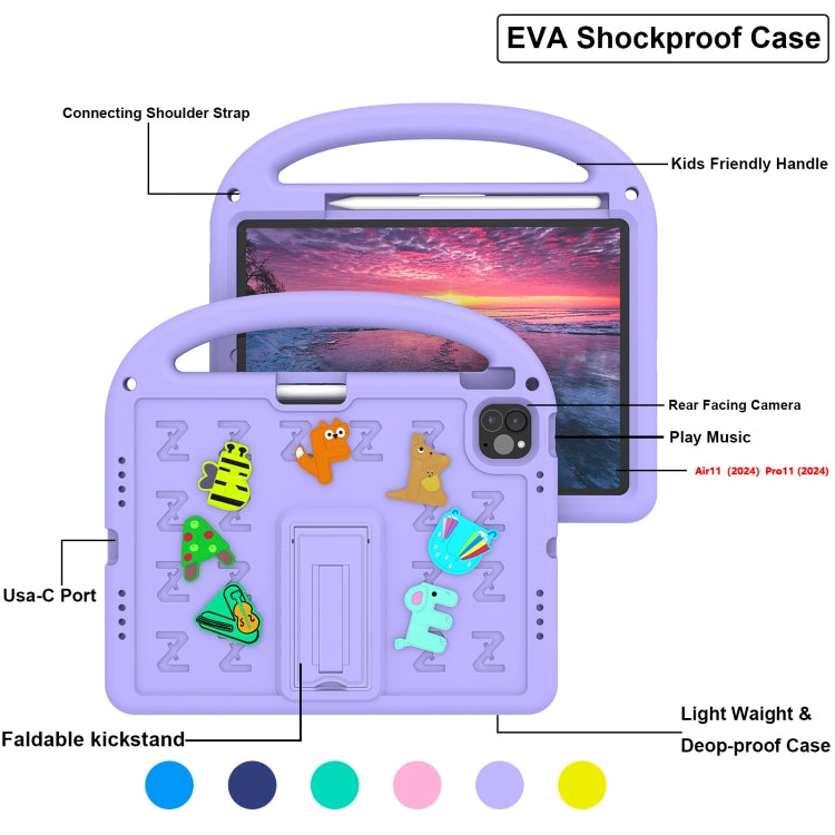 For iPad Pro 11 2025 / 2024 Cartoon Sparrow EVA Shockproof Tablet Case