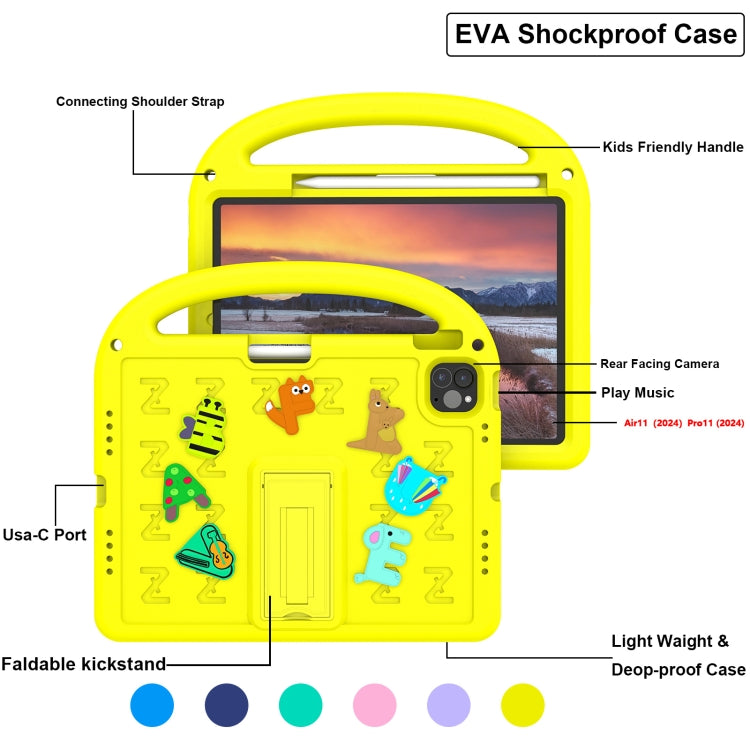 For iPad Pro 11 2025 / 2024 Cartoon Sparrow EVA Shockproof Tablet Case