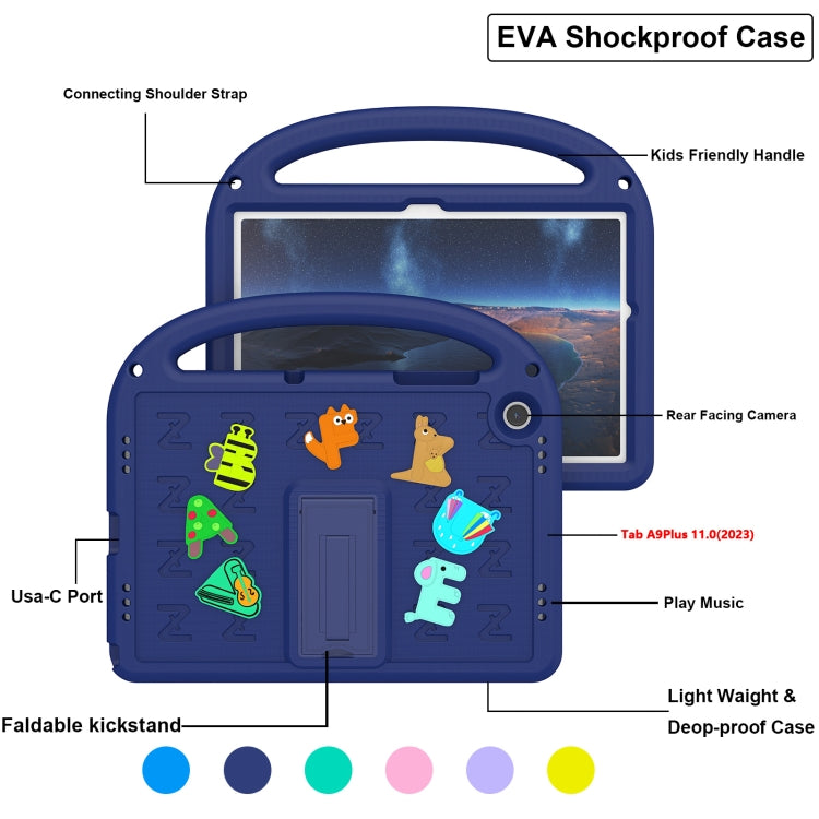 For Galaxy Tab A11+ / A9+ Cartoon Sparrow EVA Shockproof Tablet Case