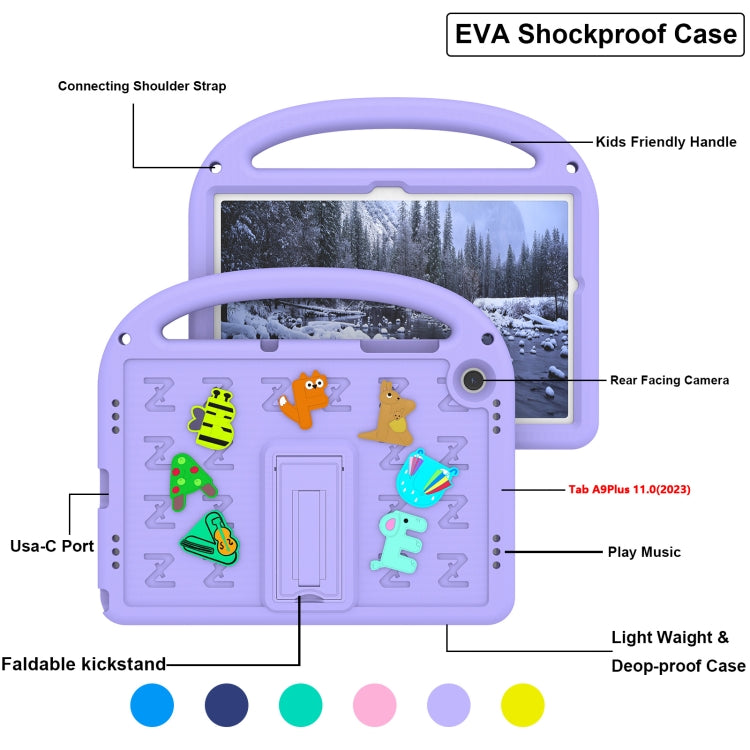 For Galaxy Tab A11+ / A9+ Cartoon Sparrow EVA Shockproof Tablet Case