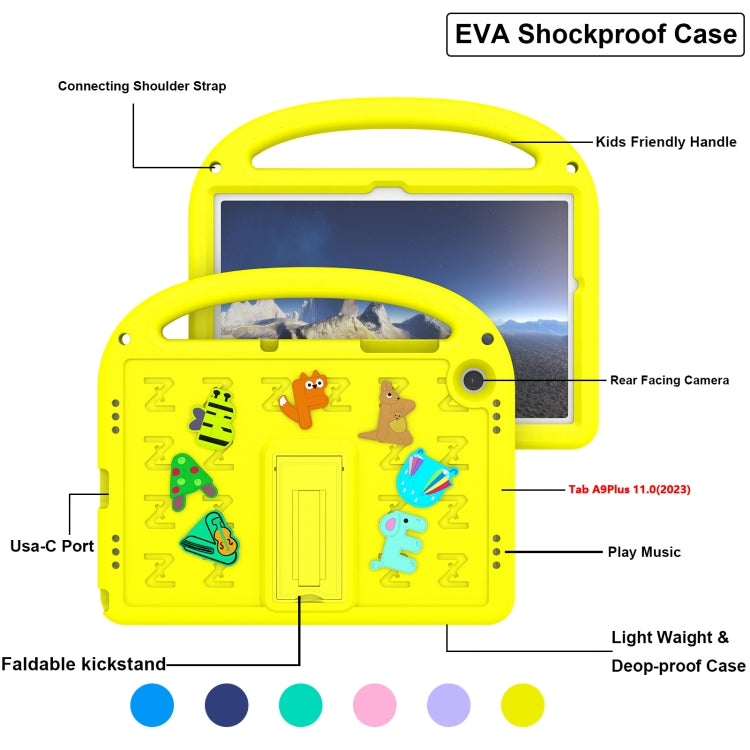 For Galaxy Tab A11+ / A9+ Cartoon Sparrow EVA Shockproof Tablet Case