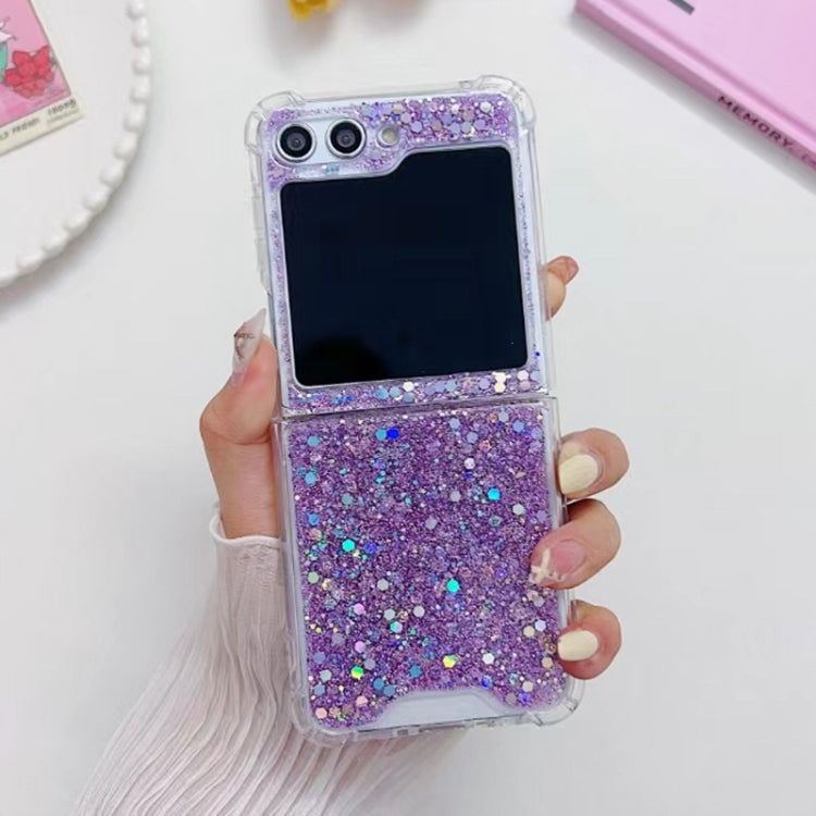 For Samsung Galaxy Z Flip7 FE / Flip6 Glitter Sequins Epoxy TPU Phone Case