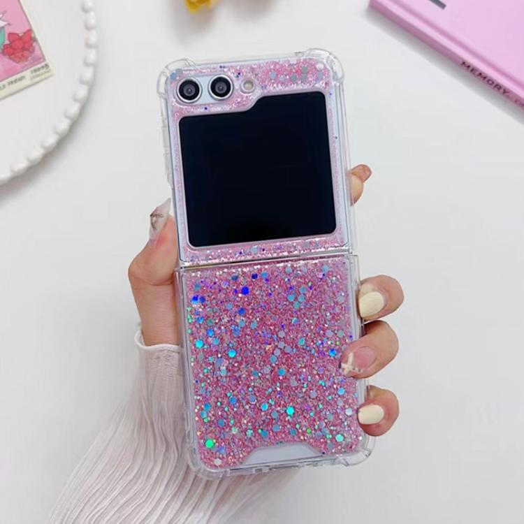 For Samsung Galaxy Z Flip7 Glitter Sequins Epoxy TPU Phone Case