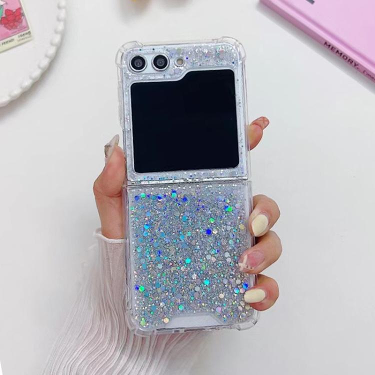 For Samsung Galaxy Z Flip7 Glitter Sequins Epoxy TPU Phone Case