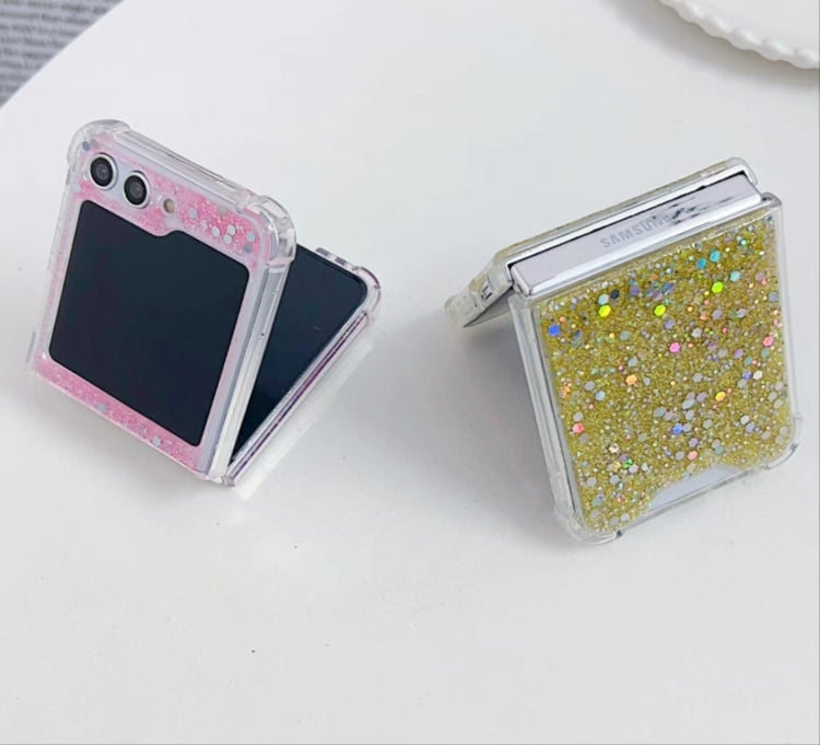For Samsung Galaxy Z Flip7 FE / Flip6 Glitter Sequins Epoxy TPU Phone Case