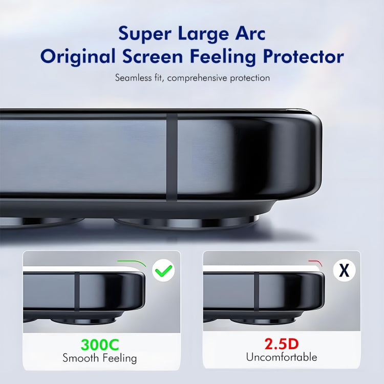 For iPhone 12 / 12 Pro ENKAY 300C Super Large Arc Full Coverage High Aluminum-silicon Tempered Glass Film