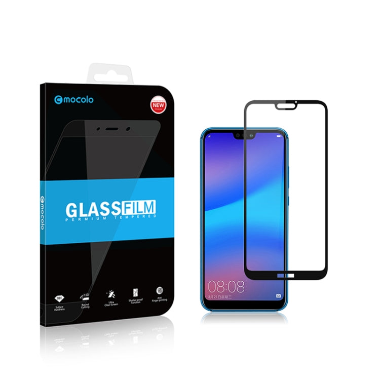 mocolo 0.33mm 9H 2.5D Full Glue Tempered Glass Film for Huawei P20 Lite(Black)