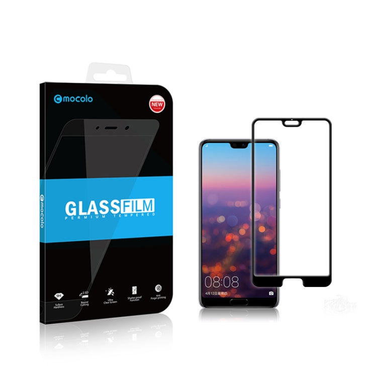 mocolo 0.33mm 9H 2.5D Full Glue Tempered Glass Film for Huawei P20 Pro(Black)